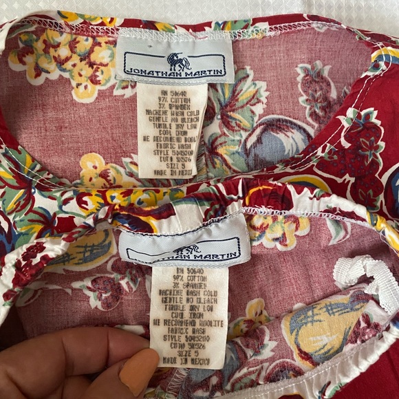 Jonathan Martin vintage toddler girls 2 pieces top and pants fruit print size 5 - Picture 8 of 14